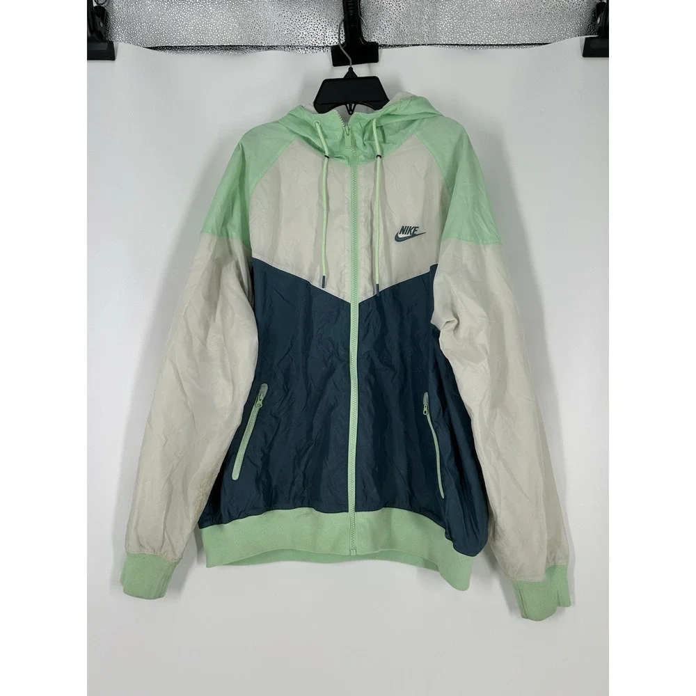 Nike Windrunner Lightweight Windbreaker Hooded Jacket AR2191-058 Large Loose Fit